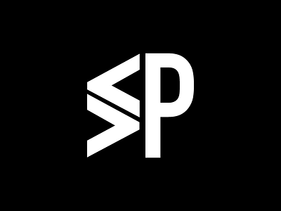 Stefan Pater black initials letters logo web developer white