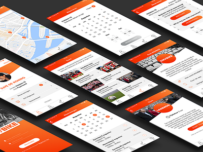 KNVBIKE app app design application bike rental football prototype visual design