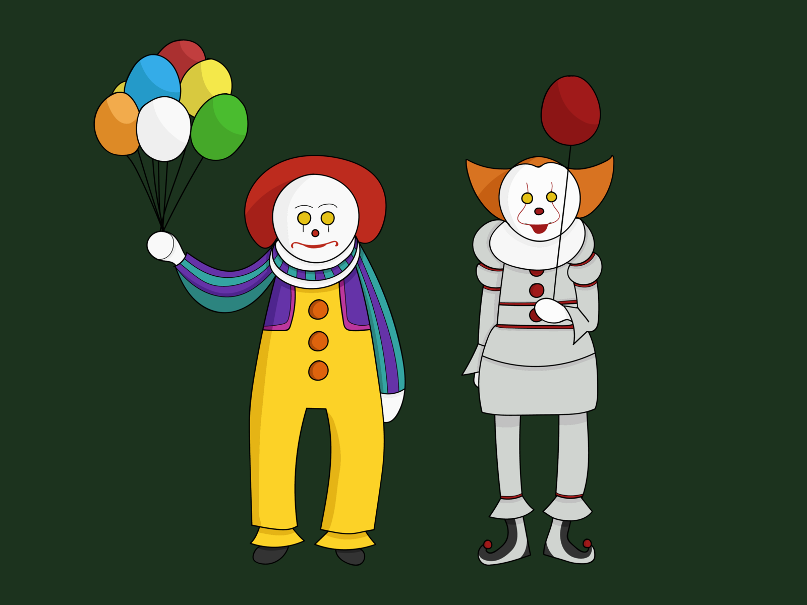 Dancing clown. Клоун рисунок Пурим.