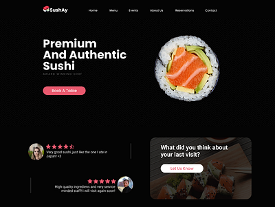 SushAy - Restaurant Home Page branding design ui web webdesign
