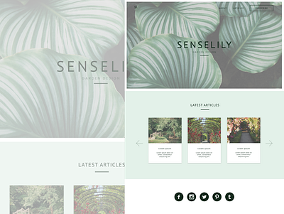 SENSELILY - Garden Design Blog blog design flower ui web webdesign