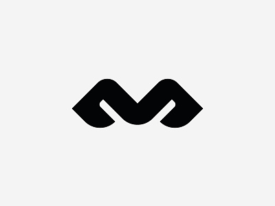 M letterform brand design identity logo symetry typography