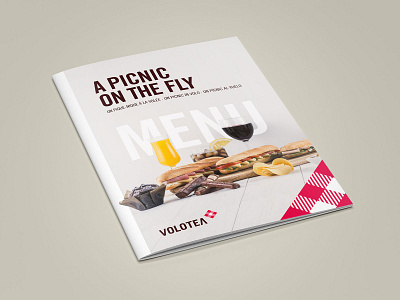 Volotea airline: OnBoard Menu airline branding design flying food layout magazine design menu