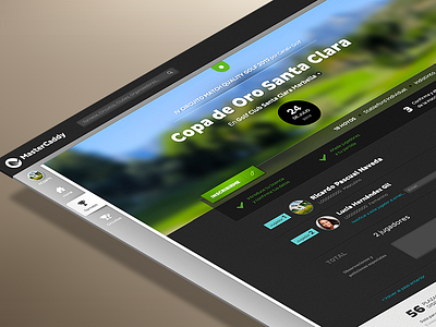MasterCaddy Interface application design golf green interface layout navigation process ui ui design web design website