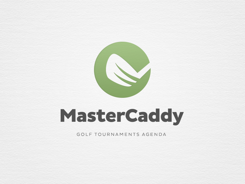 MasterCaddy Logo logo brand branding golf design identity green negative space