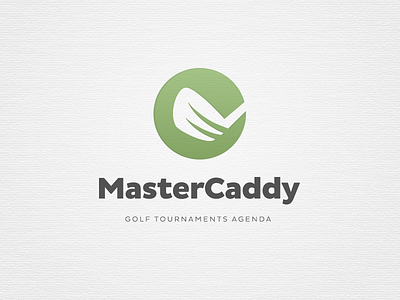 MasterCaddy Logo brand branding design golf green identity logo negative space