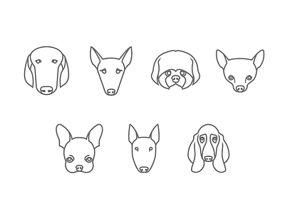 Dogcons dog icon illustration