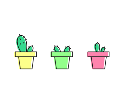 Cactus with love animation cactus colors gif icons love motion nature pictograms vector