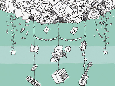 Sofar Sounds Illustration christmas doodles festival illustration madrid magic music sofar sounds