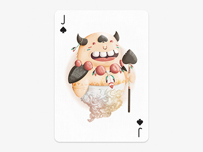 Jack Spades // Playing Arts arts card game happy illustration jack magic monster nature playing shaman spades