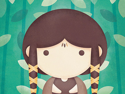 The Legend of Avatar - Master of Earth fan power poster painting nature master kawaii illustration girl digital character art