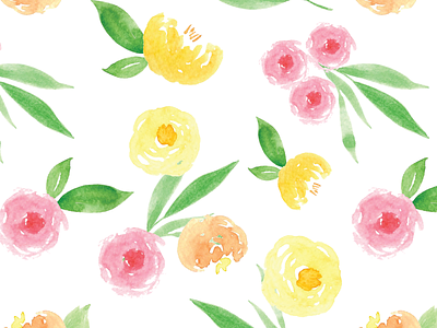 Floral Pattern floral pattern florals surface design surface pattern watercolor