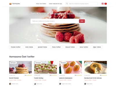 Dessert Recipes Website design dessert desserts food recipe meal recipe recipes sweets video video recipe website website design