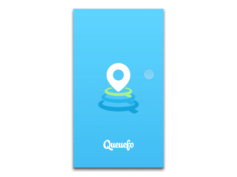 Queuefo App (Splash + Onboarding) introduction mobile onboarding principle queue splash page