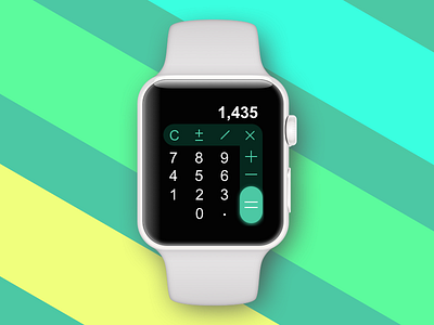 Daily UI Challenge #004 — Calculator apple watch calculator challenge daily ui dailyui watch