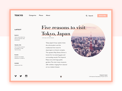 Come & Visit Tokyo blog japan minimalism tokyo travel tubik website