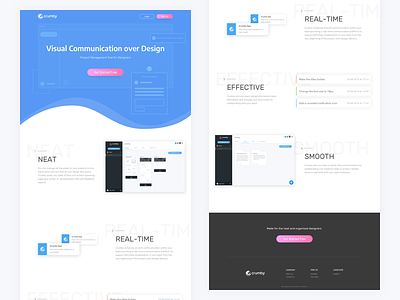 Visual Communication over Design crumby design teams designers project management tool
