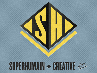 Super humain, creative etc. logo retro
