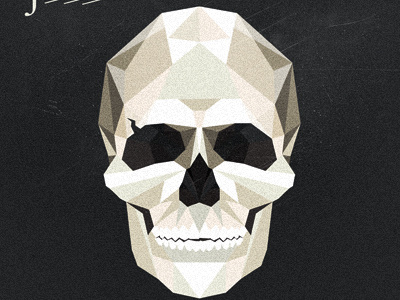 skull & absinthe geometric illustration minimal skull