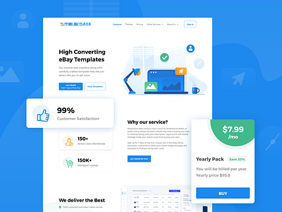eBay Template builder - Landing Page