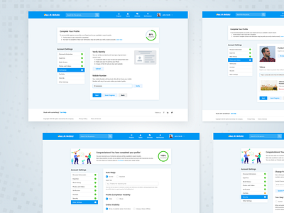 Account Settings - Verification & Security dashboard platform product design profile security service design ui ui design ux verification