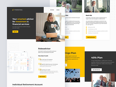 Investonary | Landing Page accounting card clean home page homepage investment investor landing page layout machine learning minimal product design service typogaphy ui ui design ux web web design website