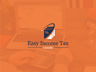 Easy Income Tax Canada | Logo Design accounting brand branding globe identity internet logo logos mark online tax