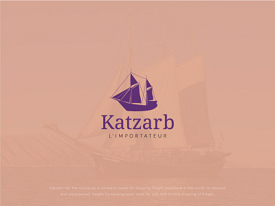 Katzarb branding cargo delivery freight icon identity logo project resource ship shipping team