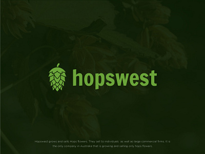 Hopswest branding flower harvest hops icon identity logo logos mark symbol