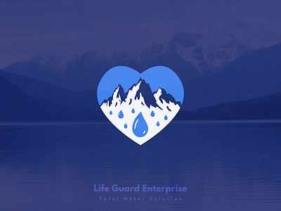 Life Guard Enterprise - Logo branding design droplet guard icon life logo mountain spring water