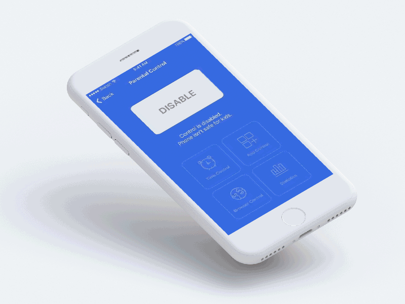 Parental Control - Time Limit animation app interaction parental control principle radial settings sketch slider