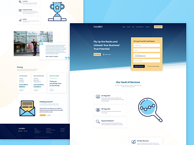SEO Services Landing Page illustration interface landing page modern seo seo services service ui ux web web design webpage website