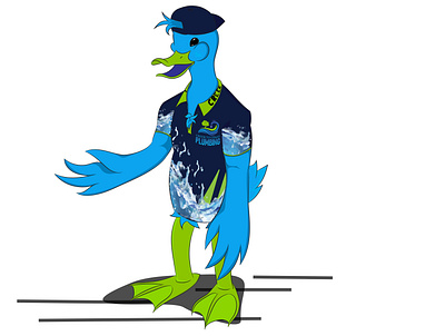 Duck Plumber Mascot illustration vector