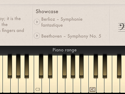 Piano range classical futura music