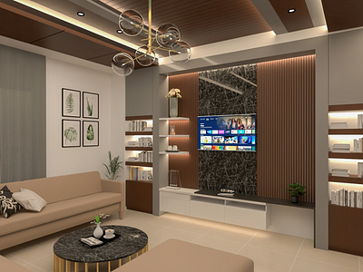 Modern Living Room Render