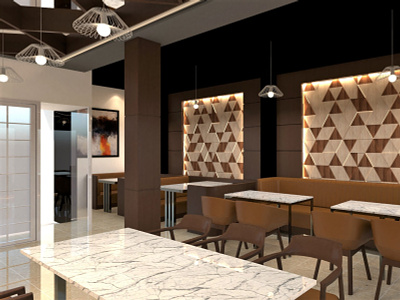 Restaurant Interior Render 3d 3d model 3d render architecture architecture visualization autocad design interior interior design render sketchup vray
