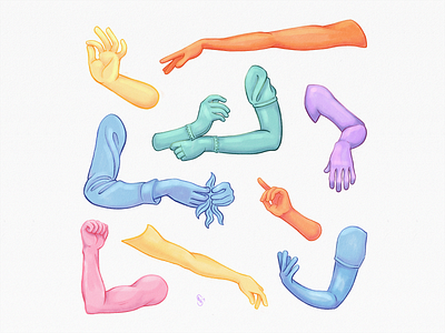 Hand Structure Anatomy Study anatomy character color colors gestures hand hands illustration process video realism