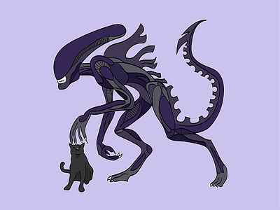 Alien vs. Predator alien illustration sci fi vector