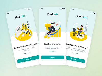 FindJob App Splash Screen UI