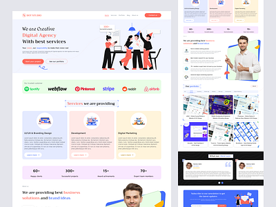 Dot Studio Digital Agency Landing Page UI UX Design