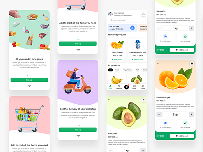 Grocery Shop Mobile App UI UX Design