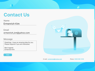 Daily UI 26: Contact Us