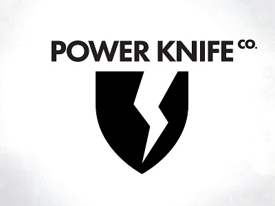 Power Knife co bolt lightning logo shield