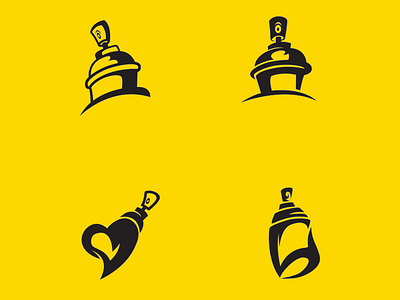 Spray Can Logo Concepts art art work branding creative designer graphic design graphics icon illustration logo logo design vector