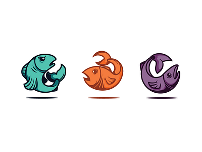 Fish logo illustrations branding color design fish graphic design icons illustration logo vector