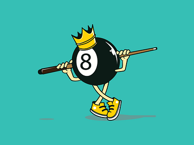 KING 8 BALL art character design color creative design graphics icons illustration japadesigns logo vector vector art