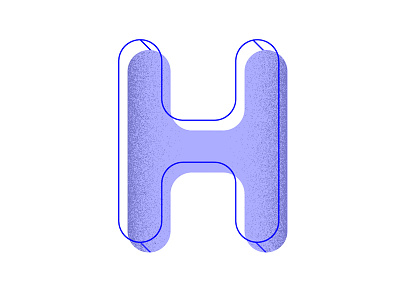 H font letter stipple type