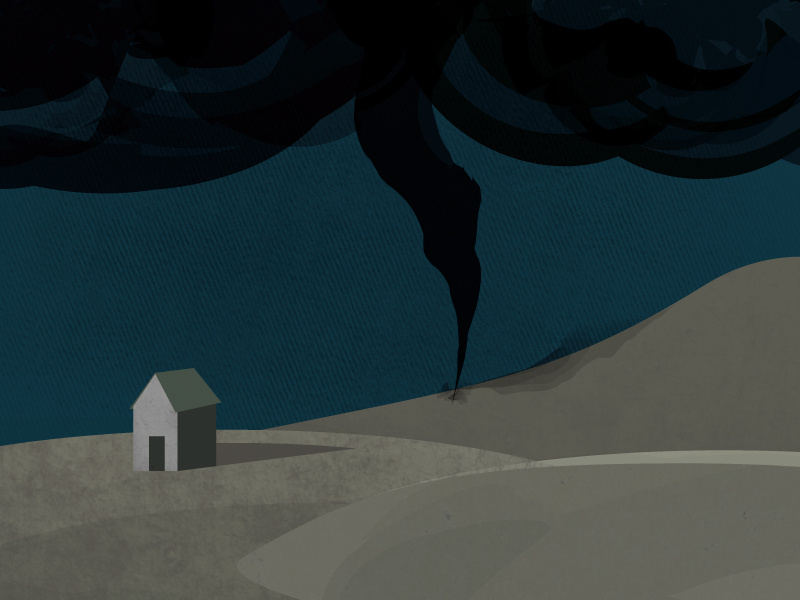 Tornado illustration 2d textures illustrator bad weather tornado
