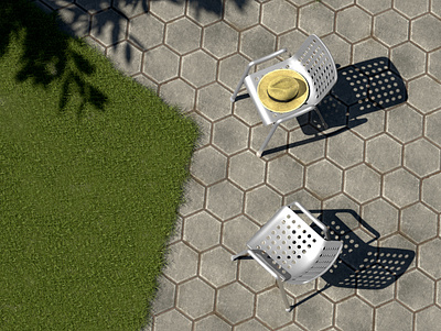 Landi chair 3D 3d 3d design 3d furniture art direction blender design furniture render vitra