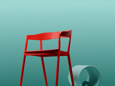 ELSIE CHAIR CGI 3d 3d design 3d furniture art direction blender furniture
